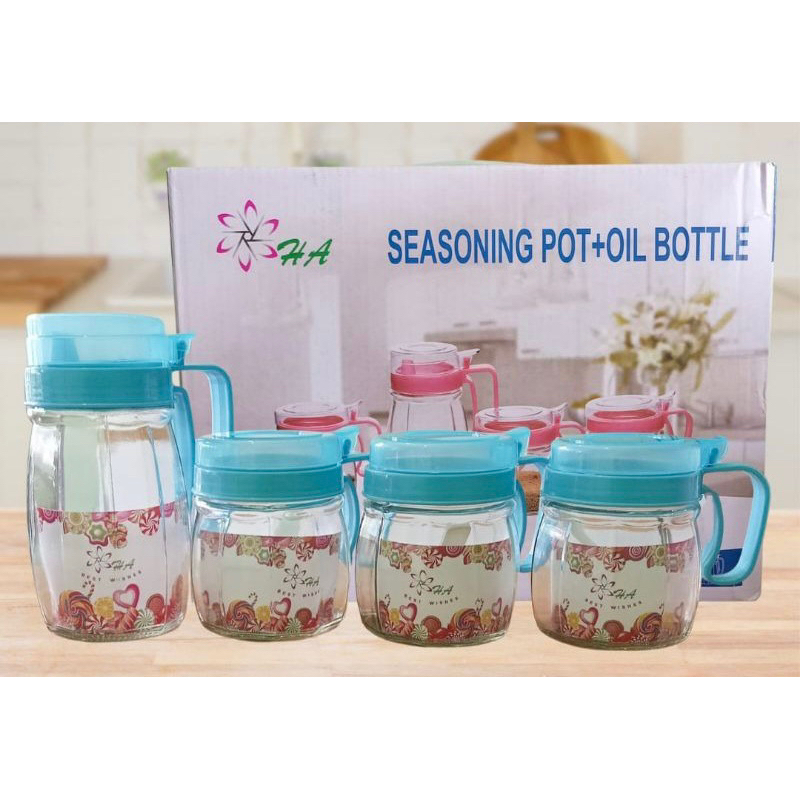 

GROSSIR MANADO SET WADAH BUMBU 4 in 1 KACA WARNA