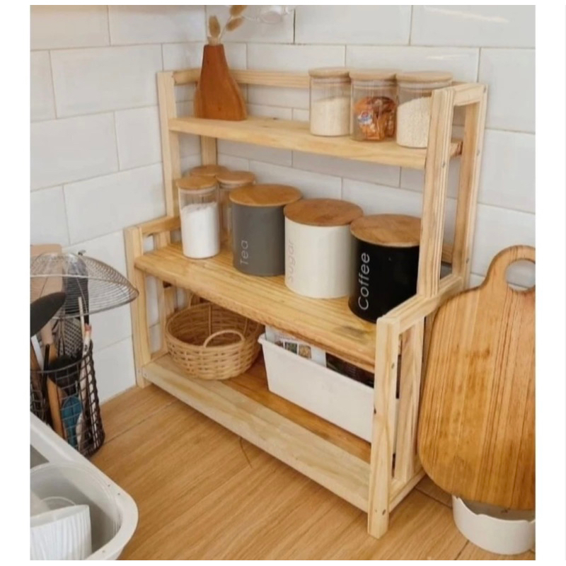 rak bumbu dapur susun rak toples tempat bumbu serbaguna