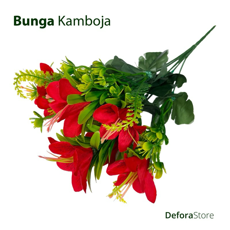 Bunga Plastik Artificial Kamboja 7 cabang - Defora