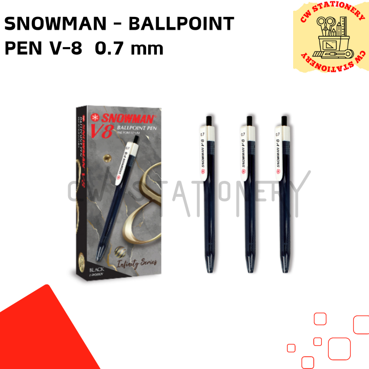 

Snowman - Ballpoint Pen / Pulpen / Bolpen V-8 0.7 mm
