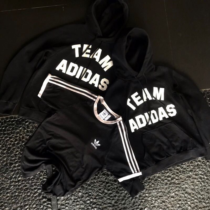 adidas team hoodie dan t shirt ringer