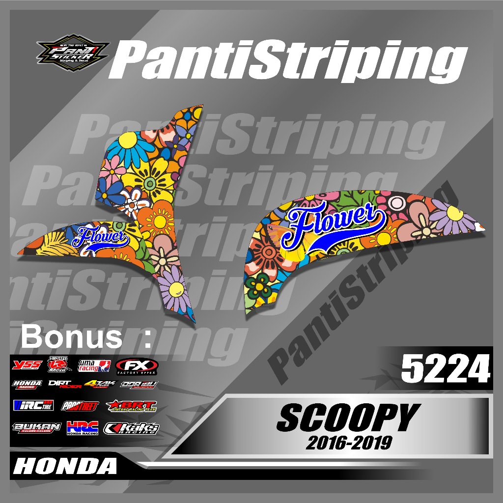 Striping Sticker Motor HONDA SCOOPY FI 2016 - 2019 -sticker Motor SCOOPY FI- skotlet motor scoopy 20