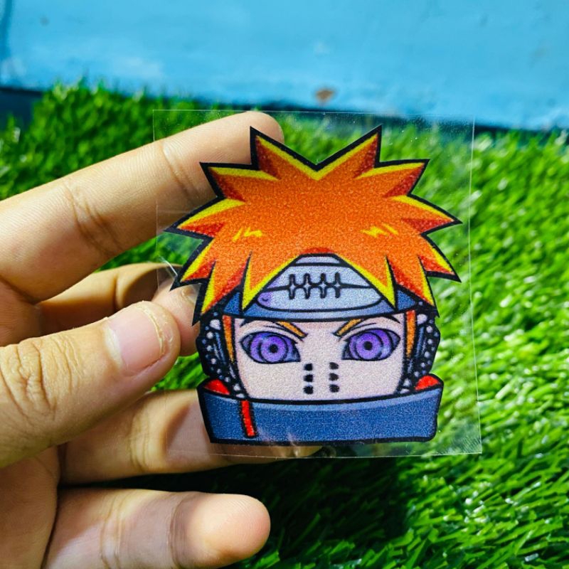 Stiker princut yahiko atau Pain Akatsuki Naruto Shippuden Stiker printing cuting variasi helm motor 