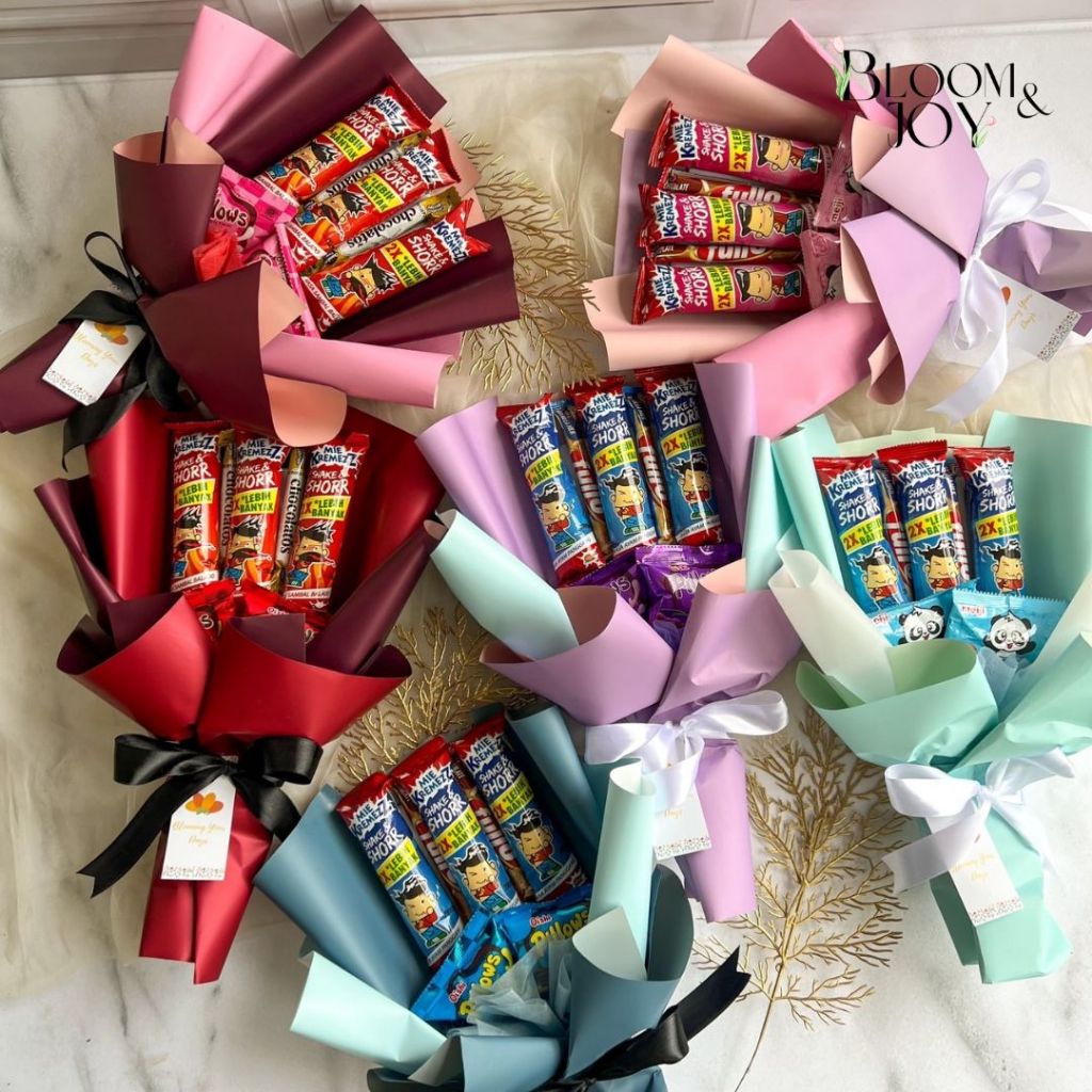 

7pcs Snack Buket snack kado ulang tahun wisuda graduation Snack Bouquet kado hadiah