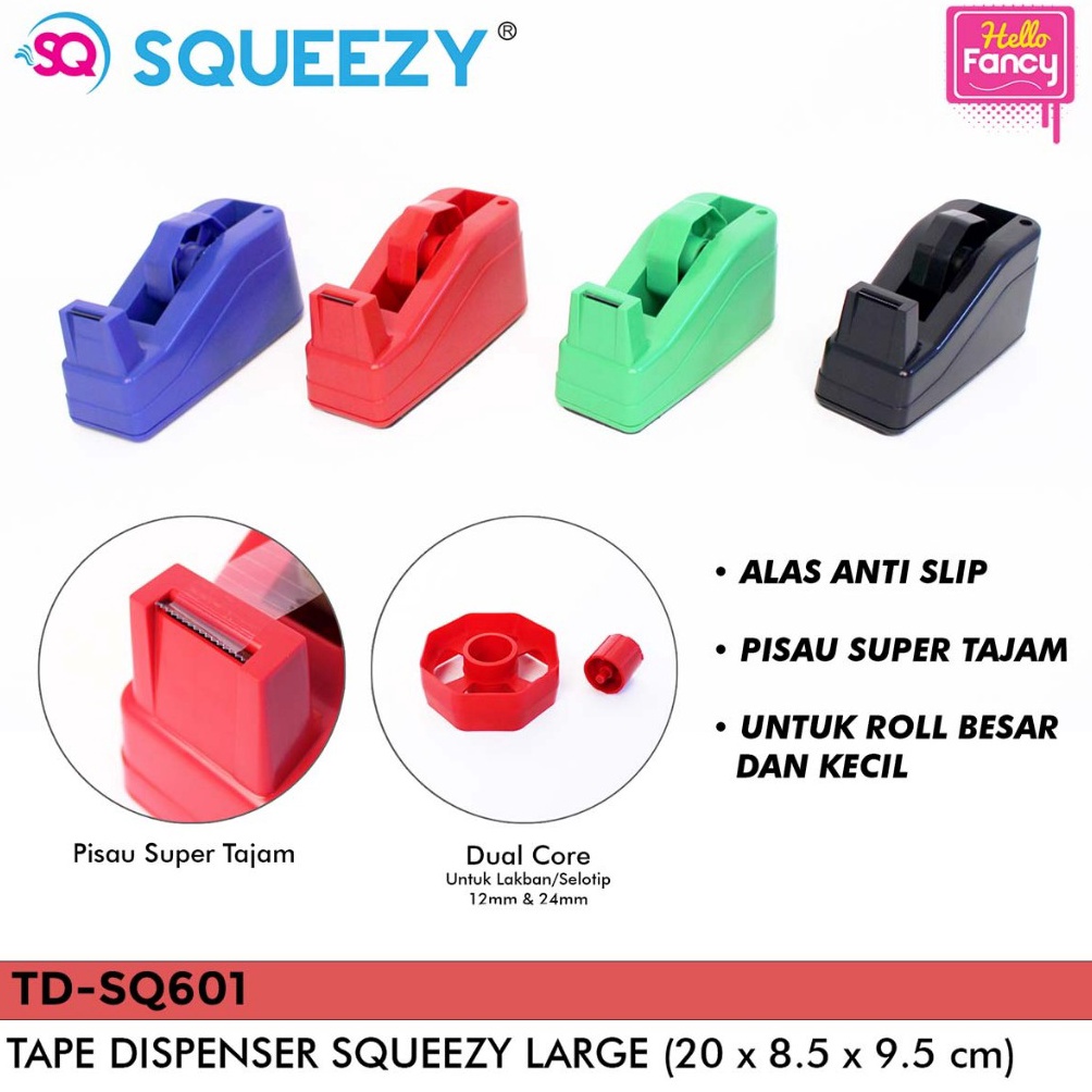 

Dijual murah Tape Dispenser Tape Cutter Squeezy Pemotong Solatip Perekat TDSQ61 PDN