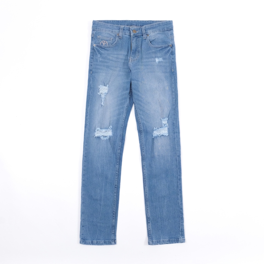 TM420 The Wave Denim Destroyer - Sky Blue Washed Jeans