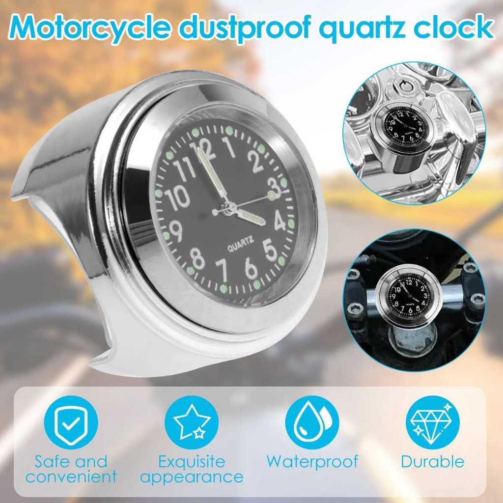 Jam Motor Stang Jam Motor Anti Karat Handlebar Jam Quartz Modif Stang Waterproof