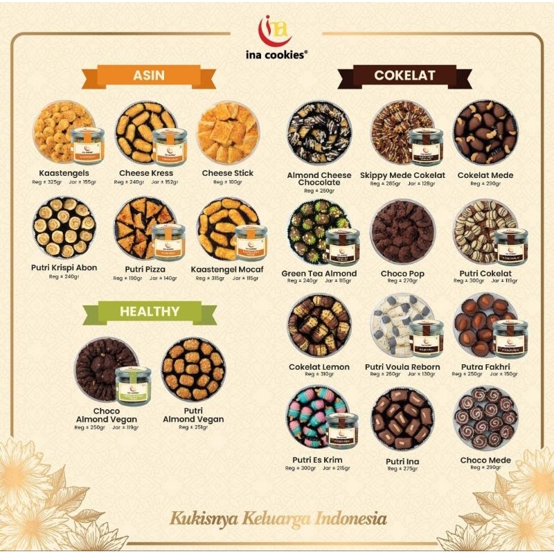 

INA COOKIES REGULER VARIAN COKLAT