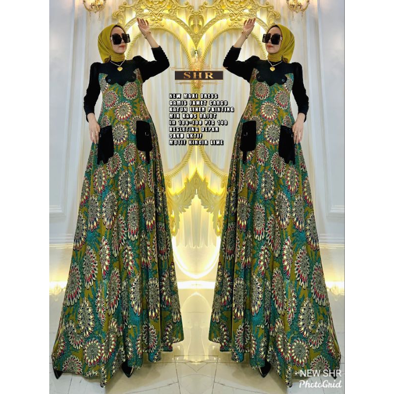 NEW MAXI DRESS GAMIS JAMET CARGO 100% ORI SHR