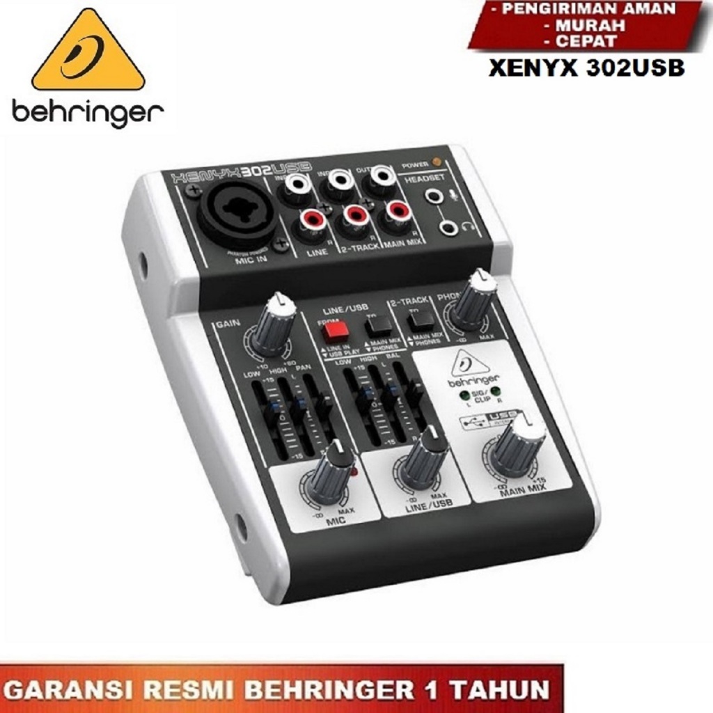 Mixer Behringer Xenyx 302usb/ Xenyx302 usb / Xenyx 302 Usb (original)