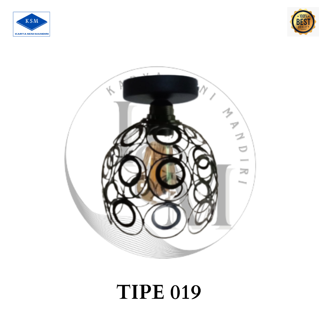 Kap lampu hias plafon model kristal minimalis