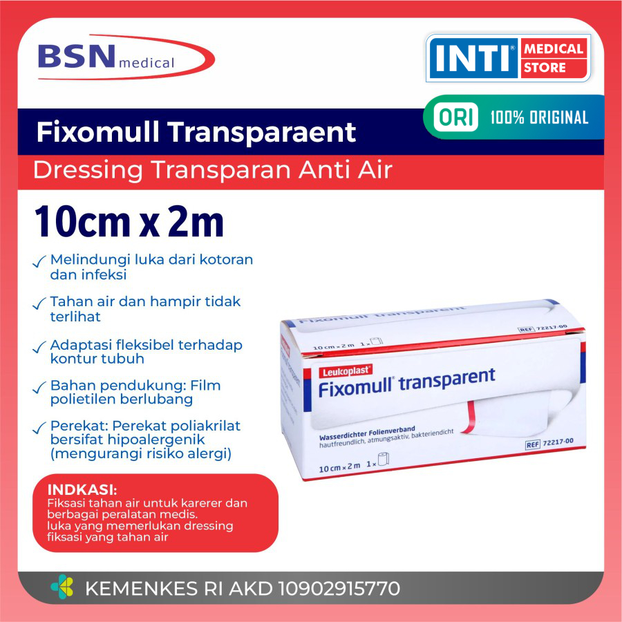 BSN | Hypafix Transparant 10 cm x 2 m | Plester Anti Air