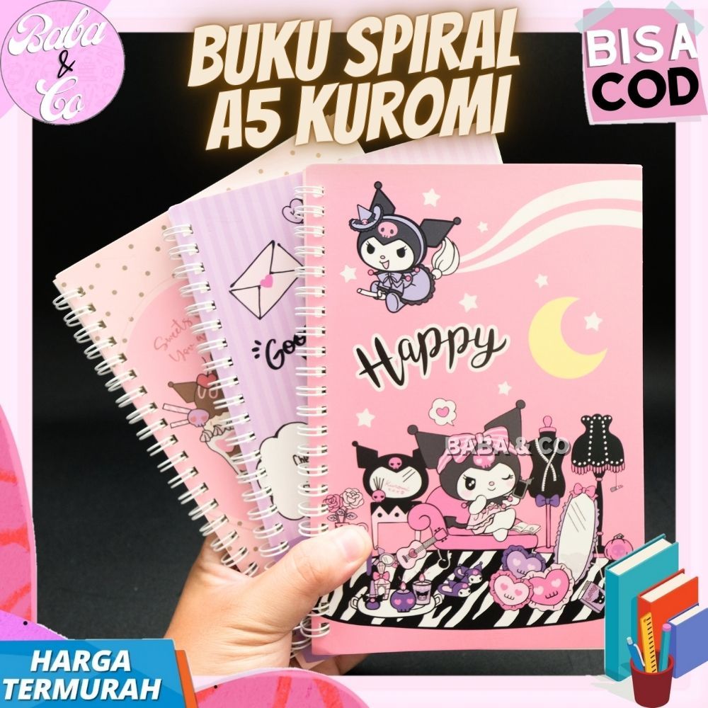 

BUKU KUROMI BUKU TULIS A5 SANRIO KUROMI BUKU SPIRAL AGENDA A5 KUROMI BOOK A5 LUCU BUKU TULIS SANRIO KUROMI