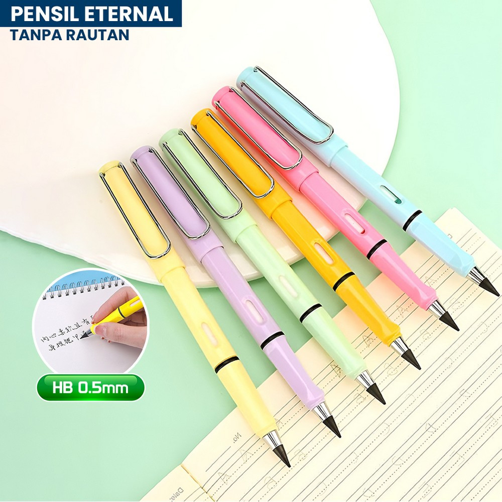 

Pensil Eternal Tanpa Batas HB 0.5mm Tanpa Rautan dengan Penghapus Praktis / Eternal Pencil Magic Unlimited Tanpa Isi Perlengkapan Menggambar Anak / Pensil HB Macaron Anti Ribet stockami A77