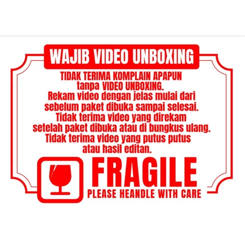 

Label Sticker FRAGILE