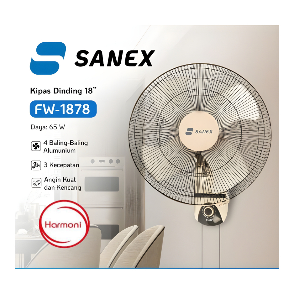 WALL FAN SANEX 18'' TORNADO KIPAS ANGIN SANEX 18'' KIPAS ANGIN DINDING SANEX 18''