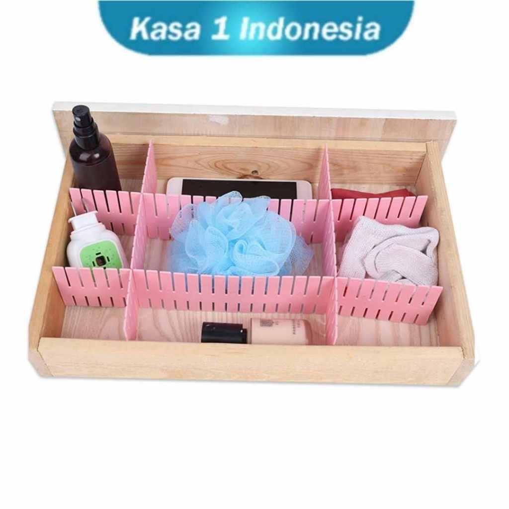 Sekat Laci Organizer / Pembatas Rak / Sekat Plastik Partisi Penyekat Laci Lemari