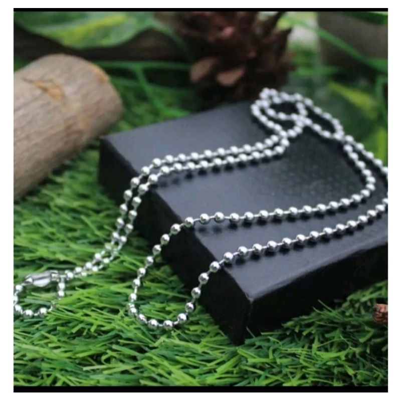 Kalung titanium mci Pria & Wanita Oryginal Tanpa bandul PURE TITANIUM