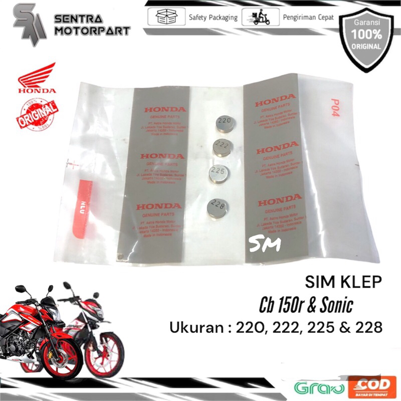 Shim sim klep cb150 sonic supra gtr 150 220 222 225 228 original