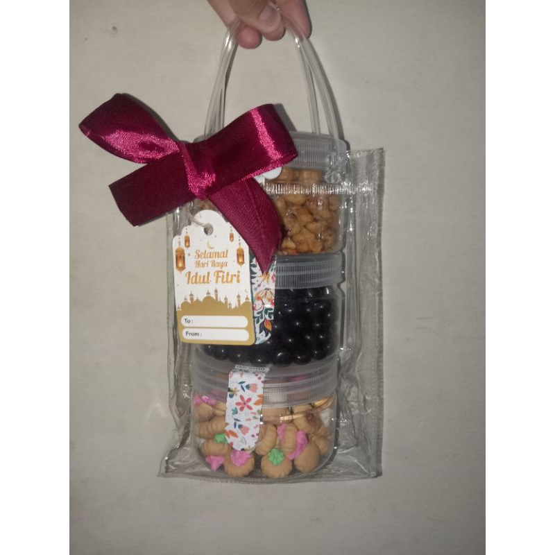 

Hampers idul Fitri | Hampers kue kering | Hampers lebaran isi 3 toples