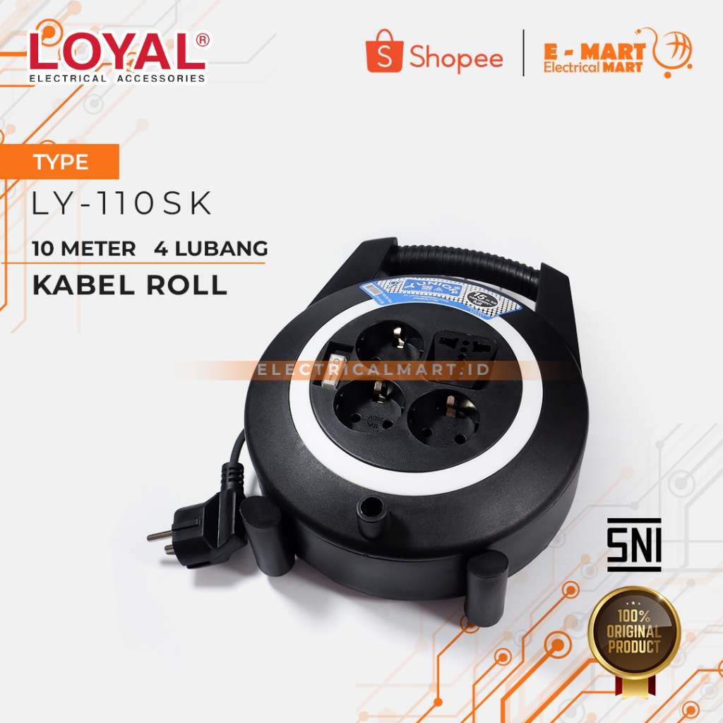 LOYAL Welto Kabel Roll 10M 15M Switch / Kabel Roll 10Meter 15Meter LY110SK LY111SK