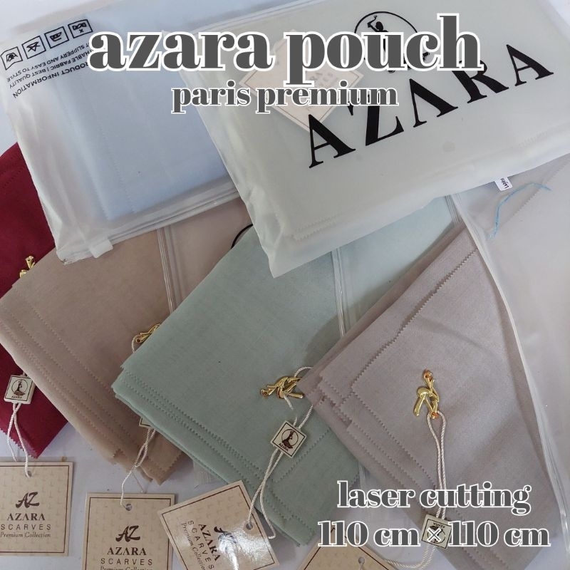 Hijab Jilbab Kerudung Segi Empat Polos Paris Premium Laser Cutting Metal Logo By Azara scarves Pakin