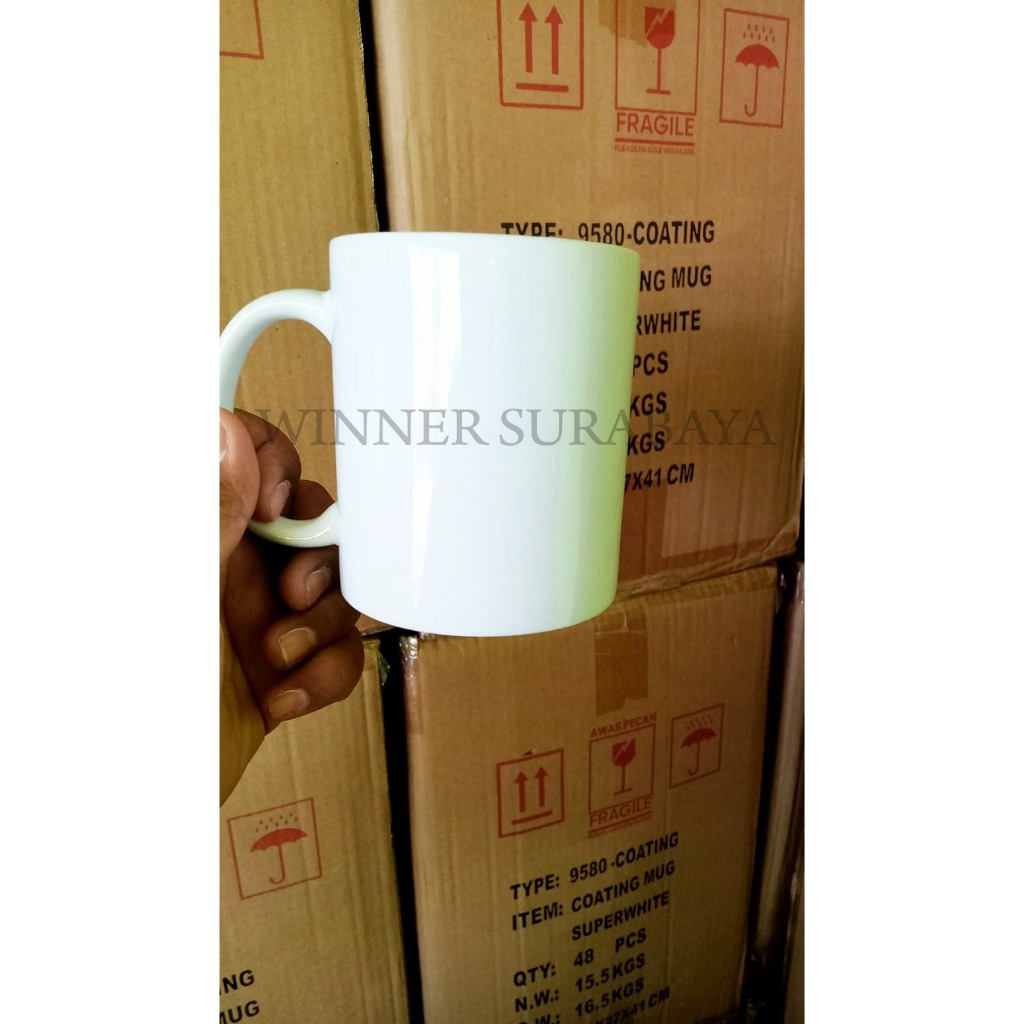 MUG COATING SUPERWHITE PUTIH POLOS / (WAJIB BACA DESKRIPSI)/ MUG SUBLIM SUPERWHITE POLOS PUTIH