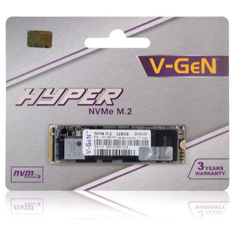 SSD V-GeN 128GB M.2 NVMe PCIe Gen 3.0 - SSD VGEN M2 VGEN NVME VGEN