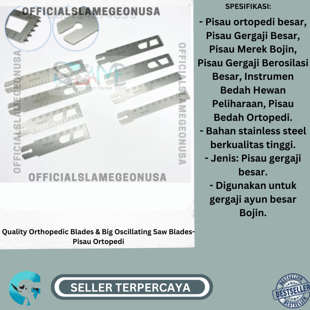 Pisau Gergaji Berosilasi Instrumen Bedah Hewan Peliharaan Pisau Bedah