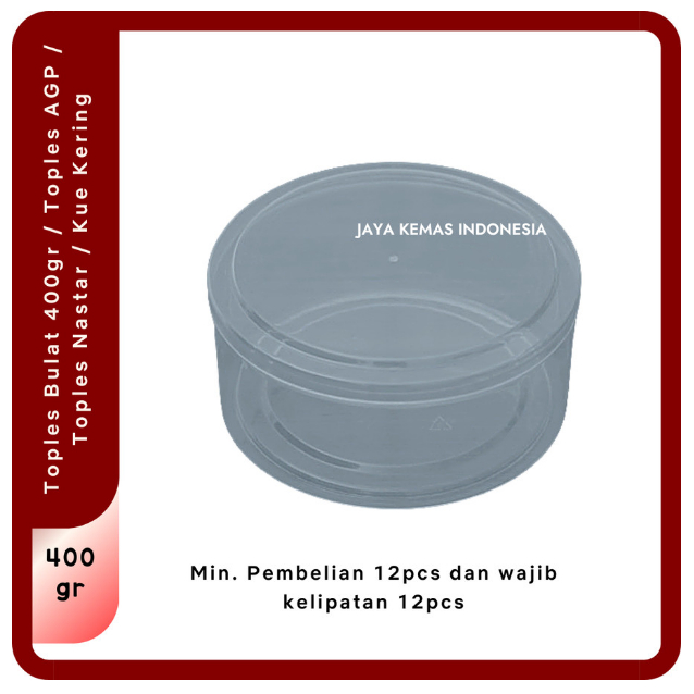 Toples Bulat 400gr / Toples AGP / Toples Nastar / Kue Kering