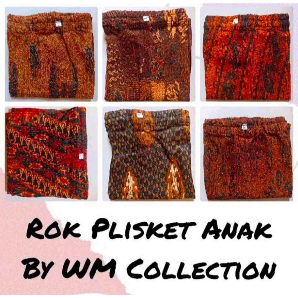 Rok Plisket Batik Anak Bawahan Kebaya Anak Remaja Tanggung