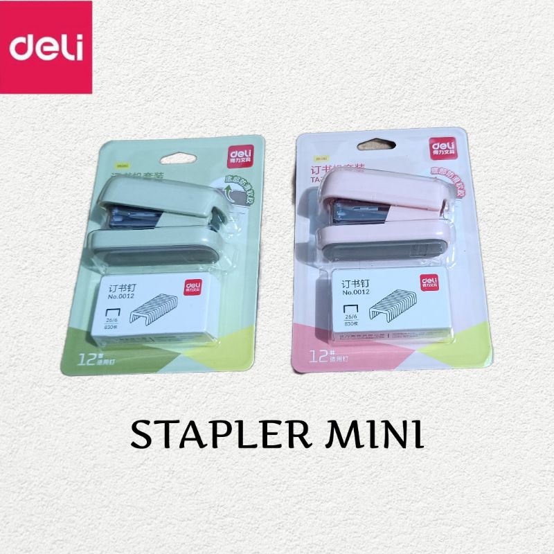 

Deli Staples Mini / Stapler Kapasitas 12 Lembar Portable TA202