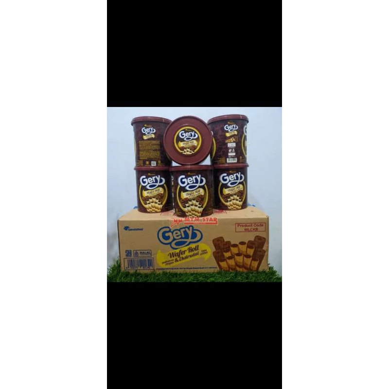

Gery Wafer roll & ekstrudal rasa Coklat 350gr