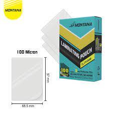 Plastik Laminating KTP Montana 100 Micron (1 Lembar) MurahMurahATK Laminating Film Ukuran ID KTP 100