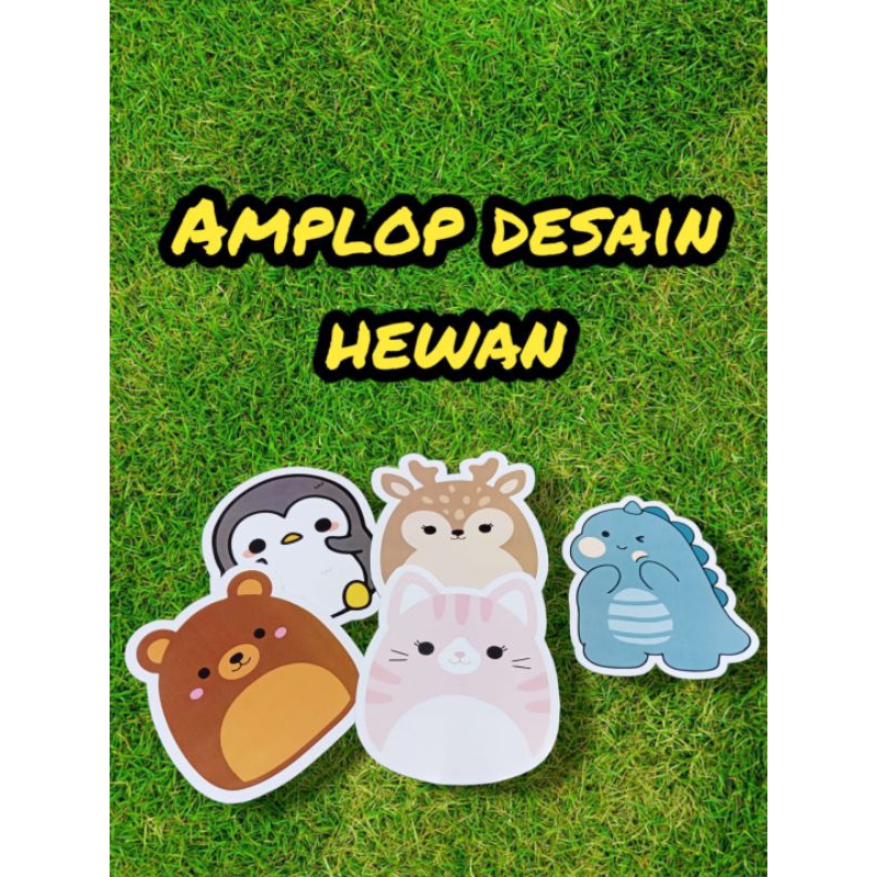 

Ampau amplop karakter hewan lucu kakter baru 2025 isi 6 pcs