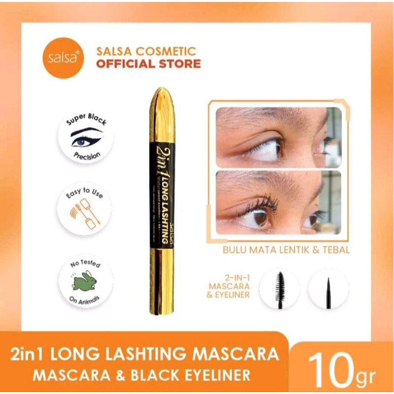 SALSA 2 IN 1 MASKARA & EYELINER WATERPROOF