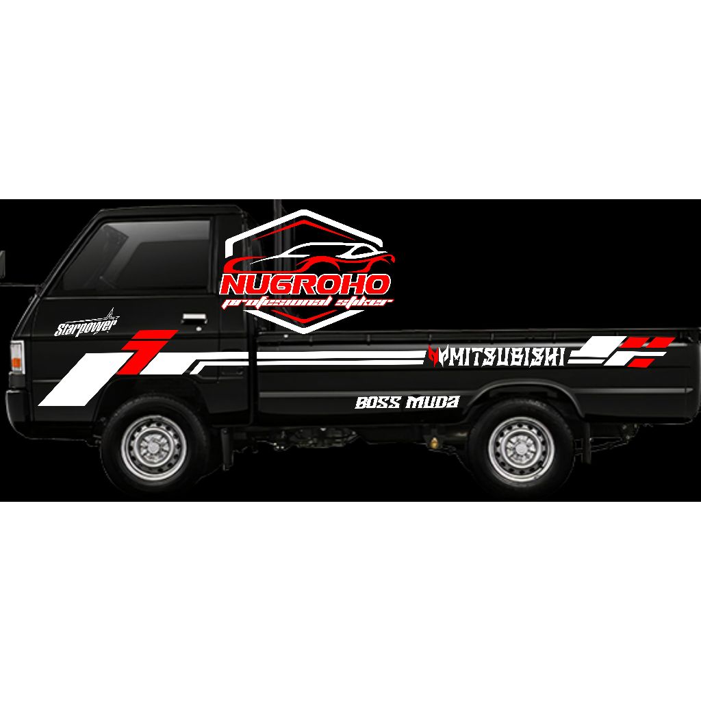 Cutting Stiker Mobil Pickup L300 Stiker Striping JET PICKUP L300 Stiker Mobil Pickup Mitsubishi L300