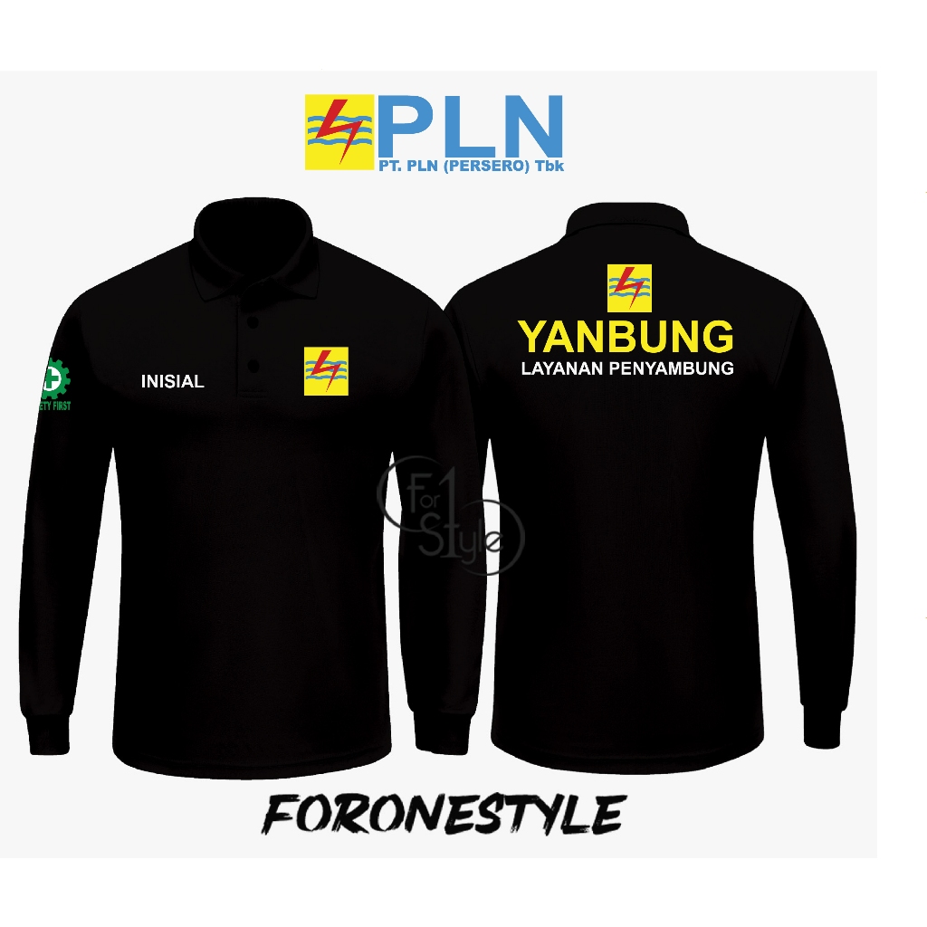 POLOSHIRT LENGAN PANJANG LISTRIK PLN - KAOS KERAH LENGAN PANJANG LISTRIK PLN - POLO LISTRIK PLN
