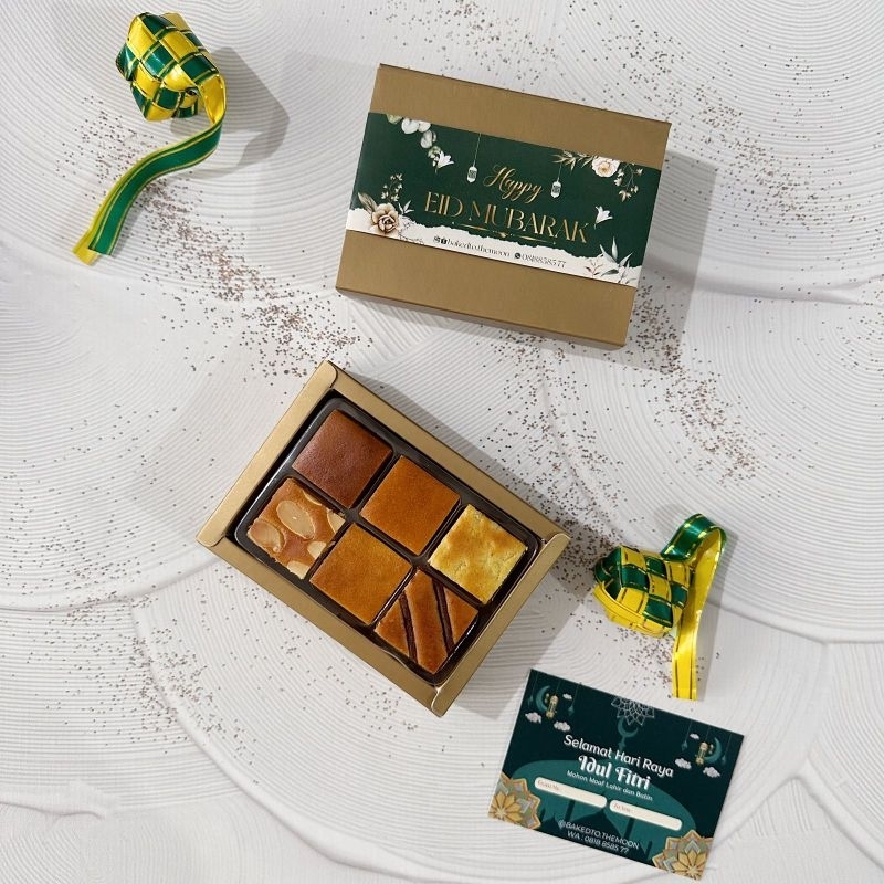 Hampers Idul Fitri Lapis Legit Bite mini size isi 6pcs, Lapis Legit bite premium butter,  Lapis Legi