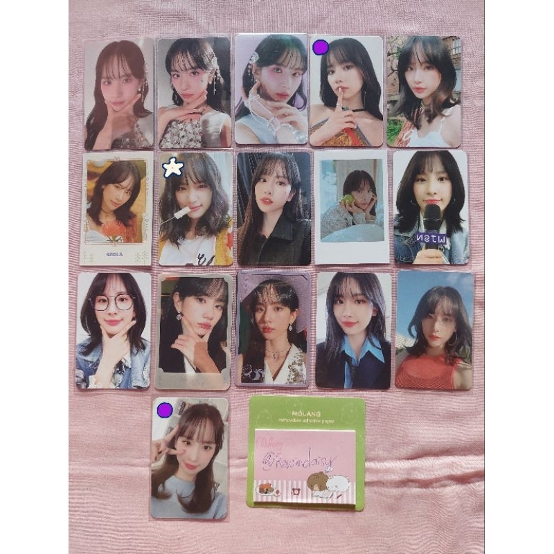 (baca deskripsi) wts want to sell pc photocard official wjsn seola pob sequence ktown ssq starship square jewel sg2022 pola sg2023  wjsn daily md wj stand by wonderland codename : ujung 3rd 4th fan kit