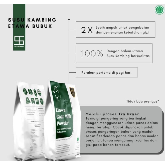 

Ternak Syams - Premium Susu Penggemuk Penambah Kenaikan Berat Badan Ideal Varian Kambing Etawa Full Cream