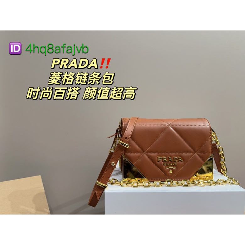 Original PRADA diamond chain bag