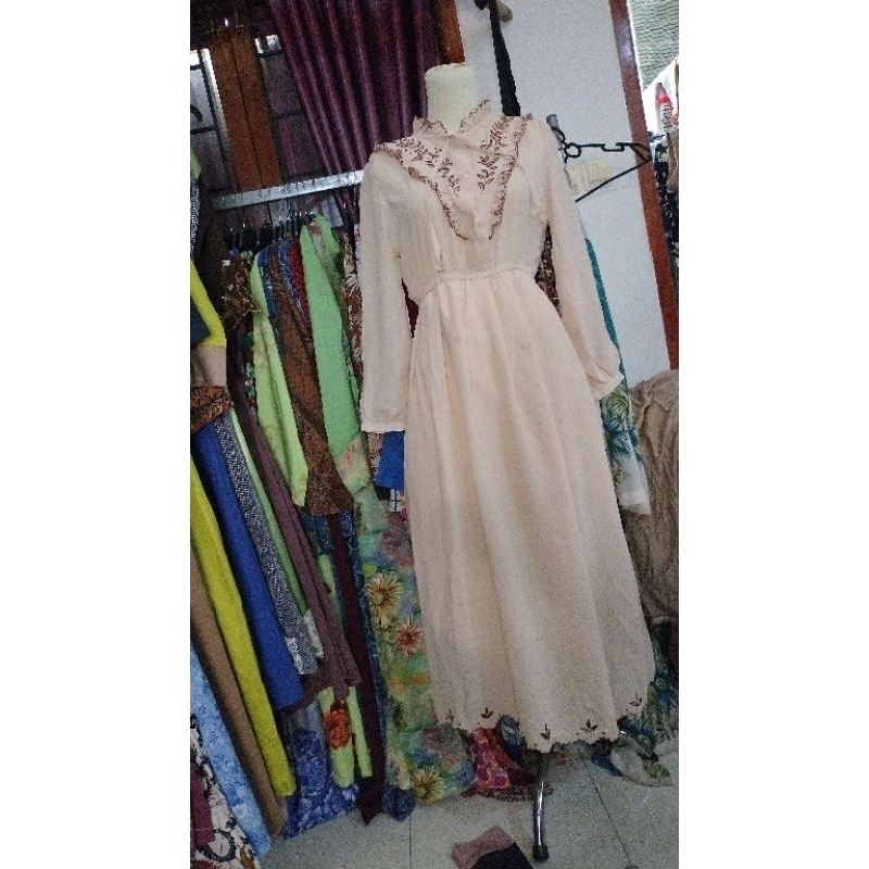 busana wanita muslimah katun import dres