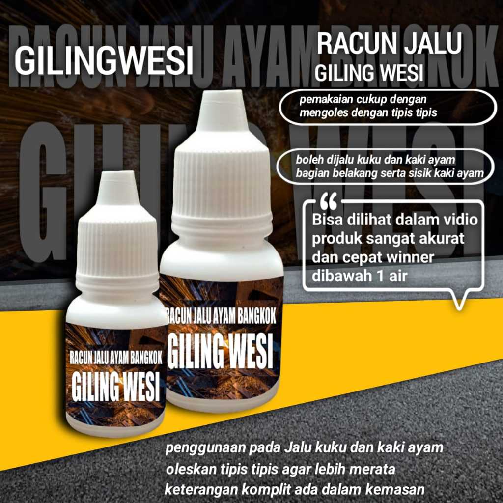 doping ayam bangkok aduan racun jalu giling wesi