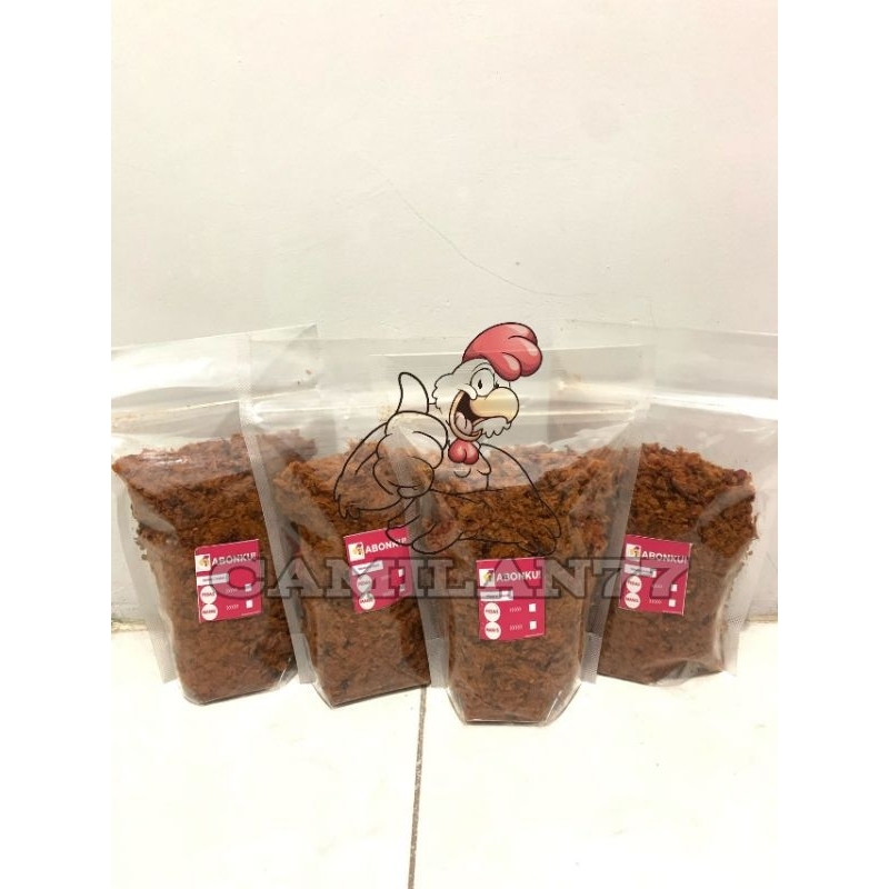 

ABON AYAM PREMIUM 250GRAM RASA ORIGINAL & PEDAS.