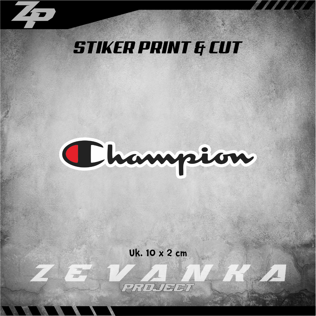 

STIKER BRAND CHAMPION / STIKER MOTOR / LAPTOP / TUMBLER / AESTHETIC / VYNIL / ANTI AIR / PRINT & CUT