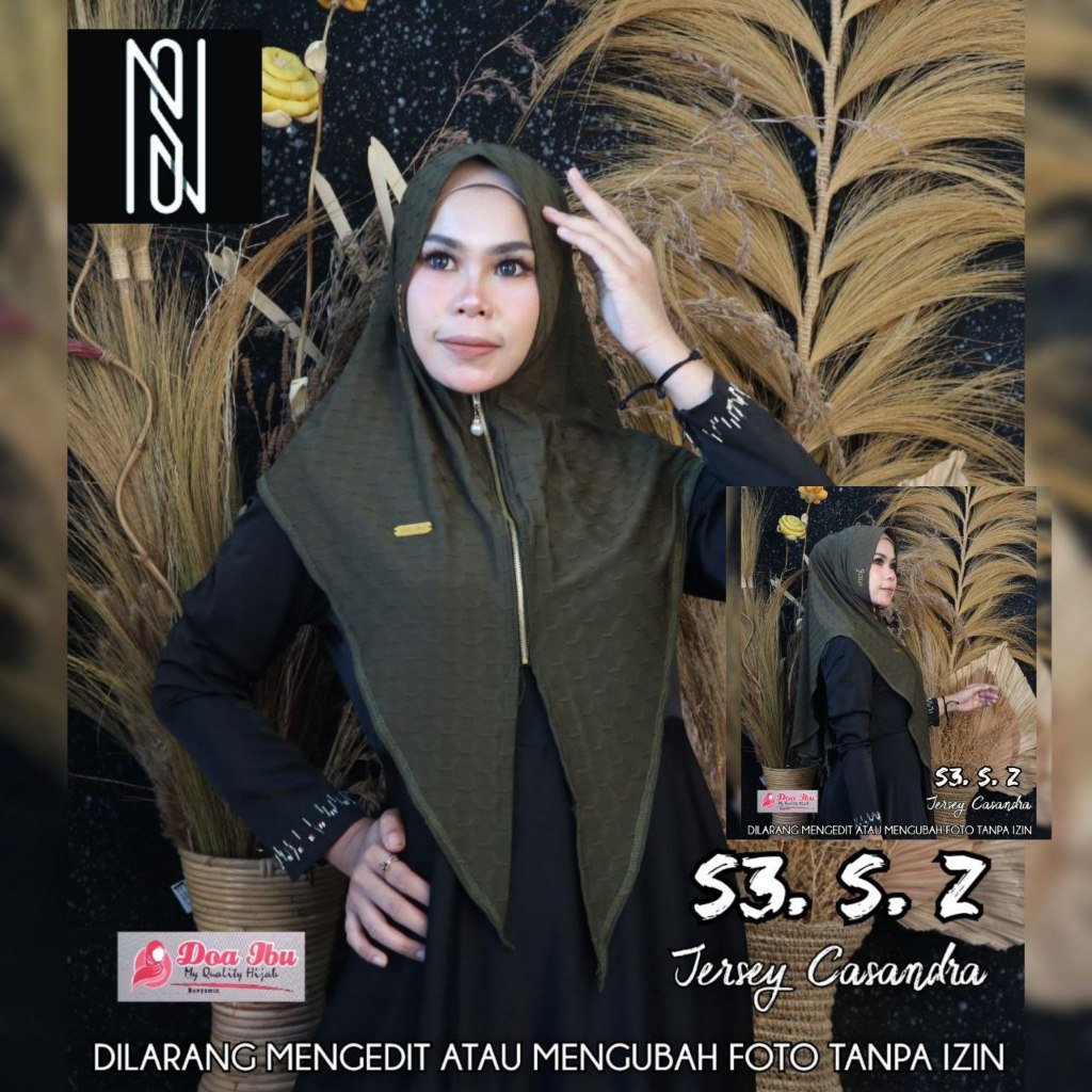 HIJAB SEGITIGA PET ANTEM ZIPER DOA IBU