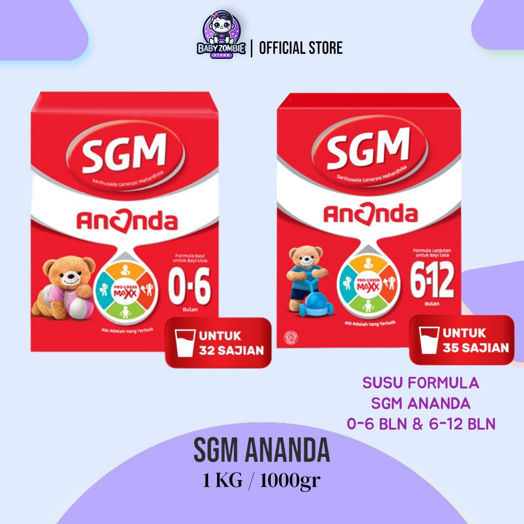SGM Ananda 1 Dan 2 1000gr Susu Formula Bayi