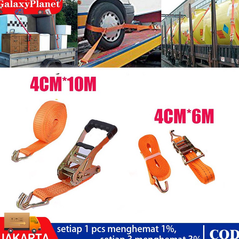 Good Order rachet tie down81 meter Trek belt 1 ton tali soundtali barangTrack webbing cargo lashing 
