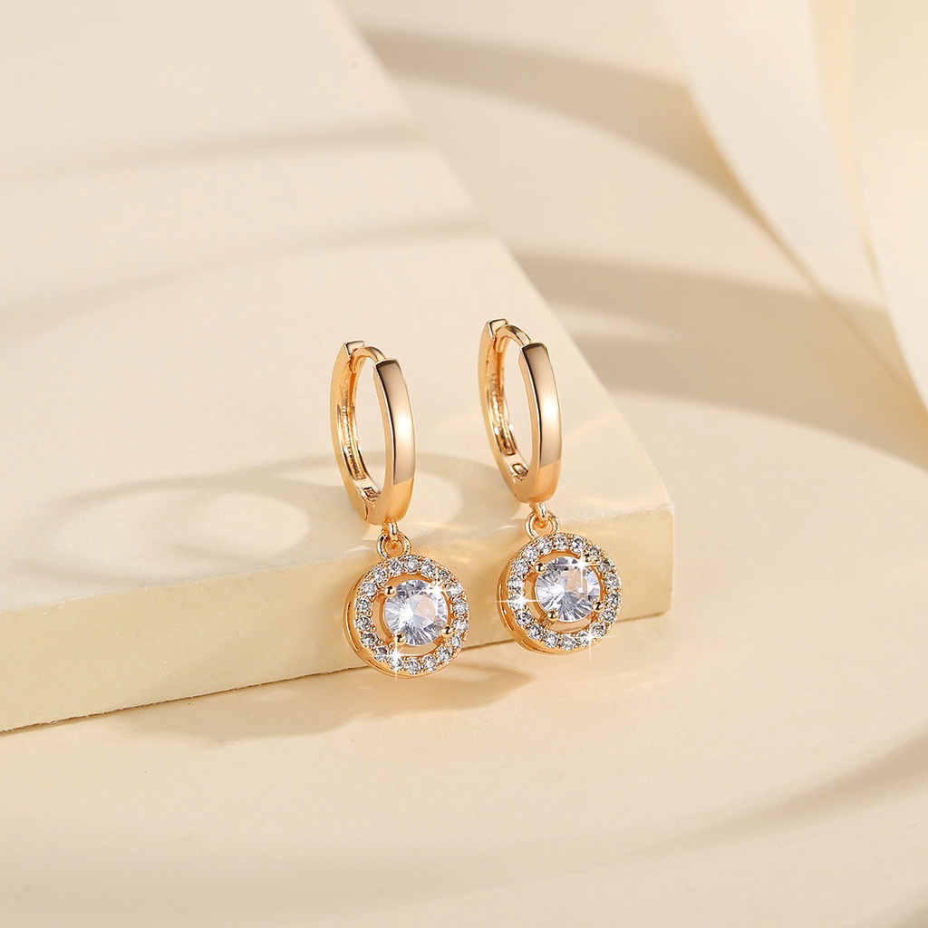 Grosiran Murah Lanme Jewelry Anting Titanium Wanita Emas Muda Anti Karat Dewasa Korea Asli Panjang K